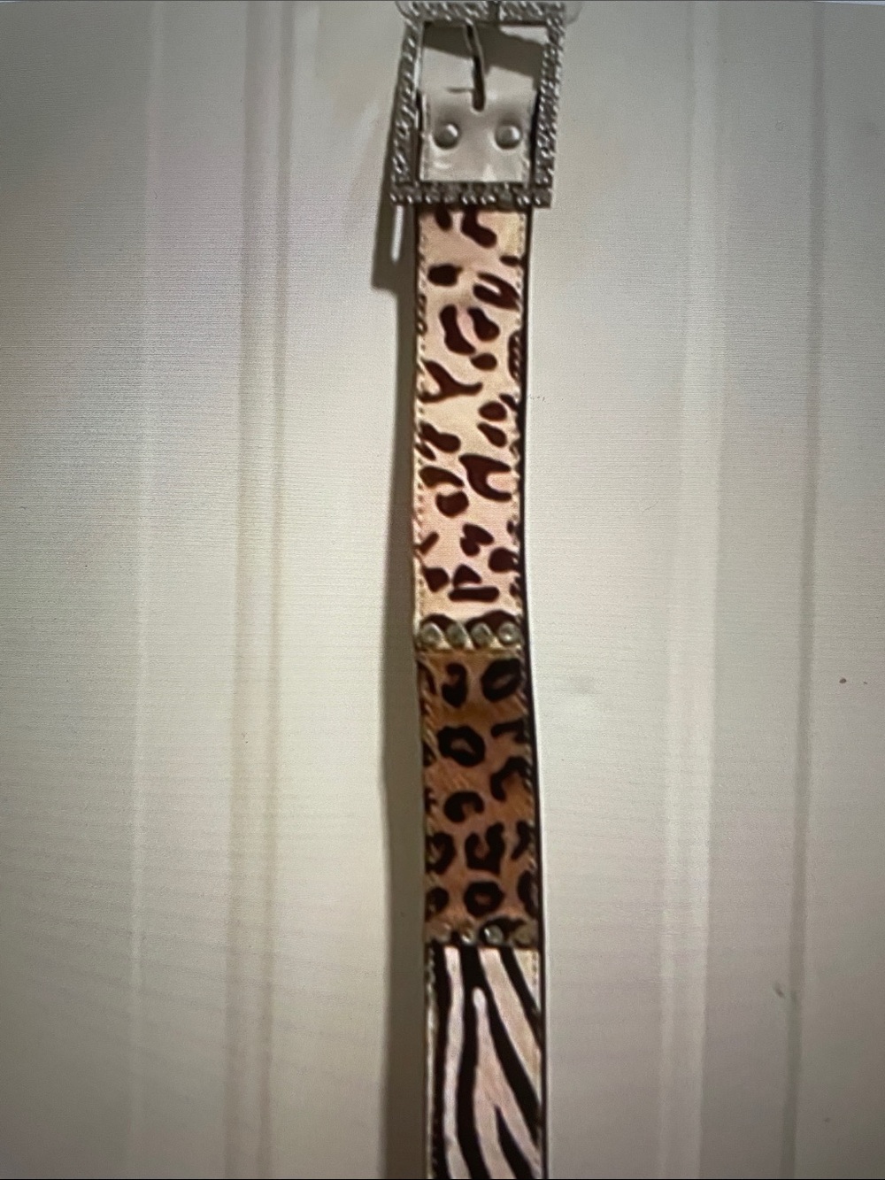 Vintage Leopard & Zebra Print Women's Fashion Belt - Brown
